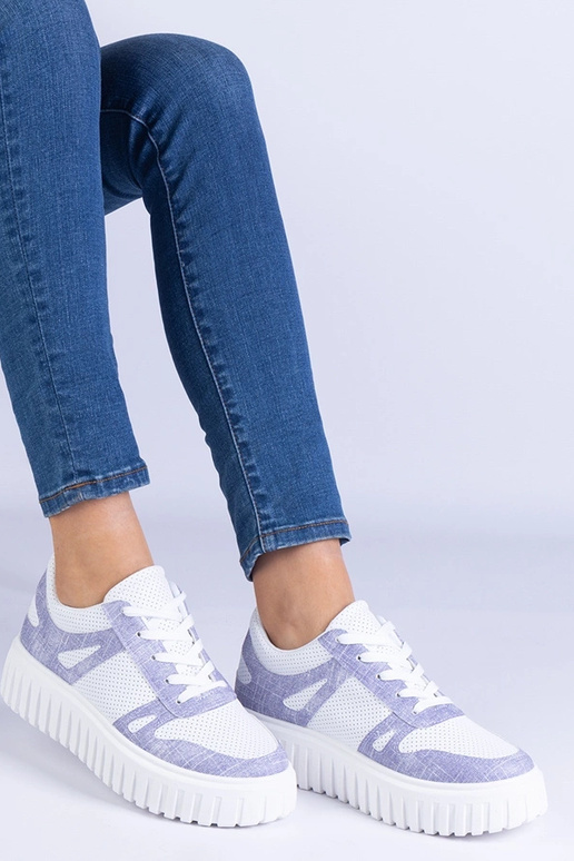 Sneakers viola traforate con suola...