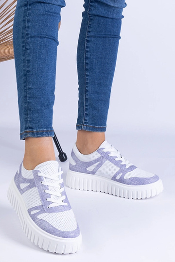 Sneakers viola traforate con suola Lusinda massiccia 2