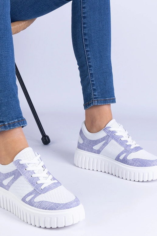 Sneakers viola traforate con suola...