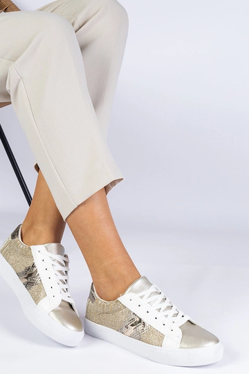 Sneakers da donna dorate...