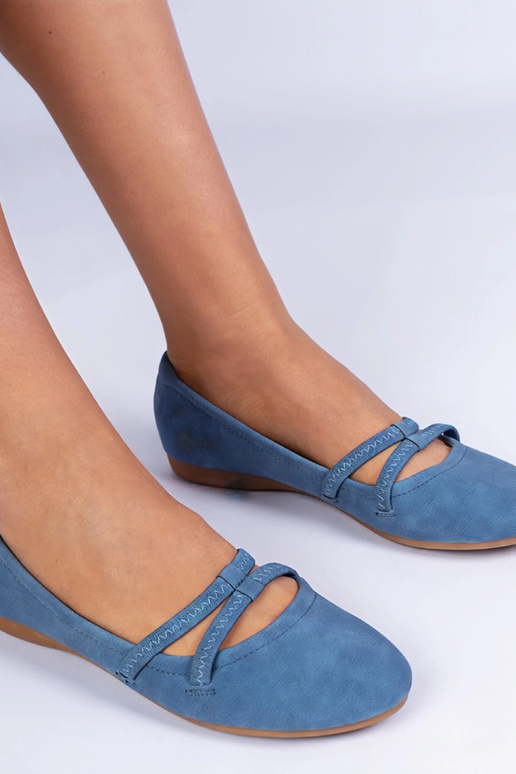 Ballerine blu da donna in ecopelle...