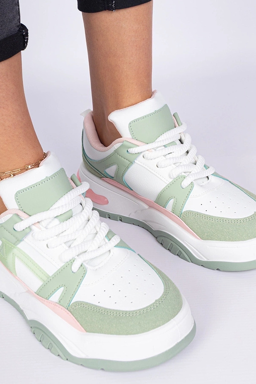 Sneakers verdi con lacci spessi Luciana