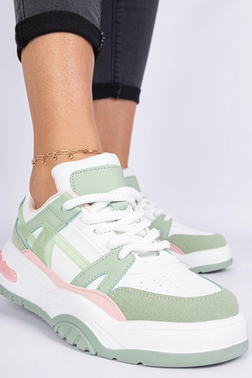 Sneakers verdi con lacci spessi Luciana 2