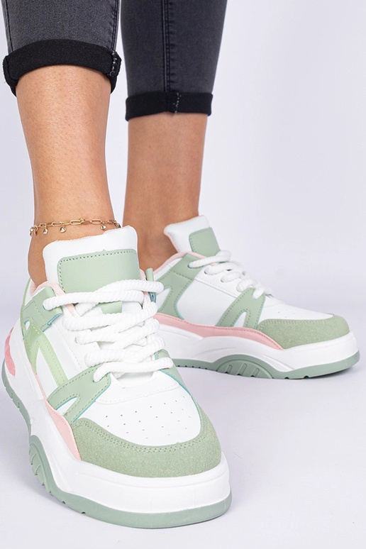 Sneakers verdi con lacci spessi Luciana