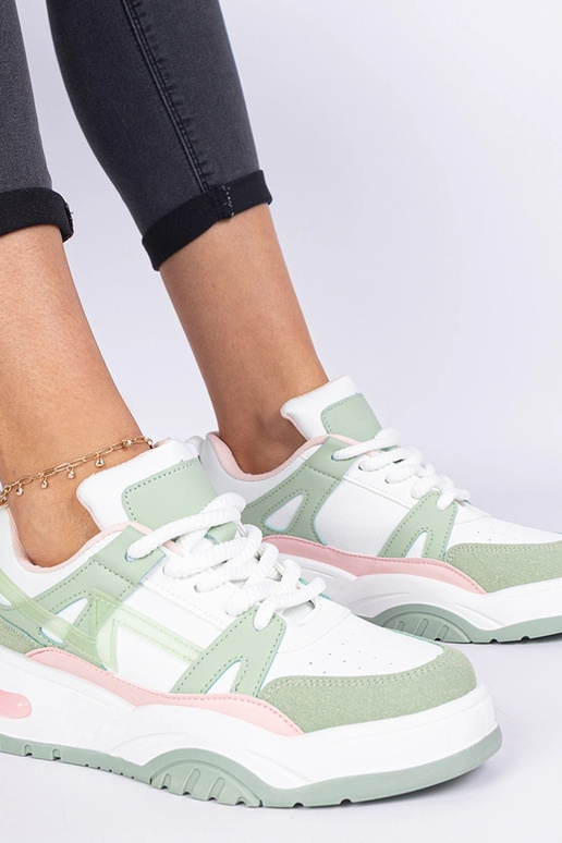 Sneakers verdi con lacci spessi Luciana