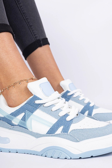 Sneakers in denim con lacci... 2