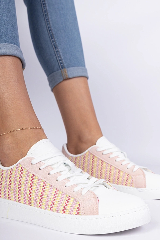 Sneakers rosa da donna in tessuto...