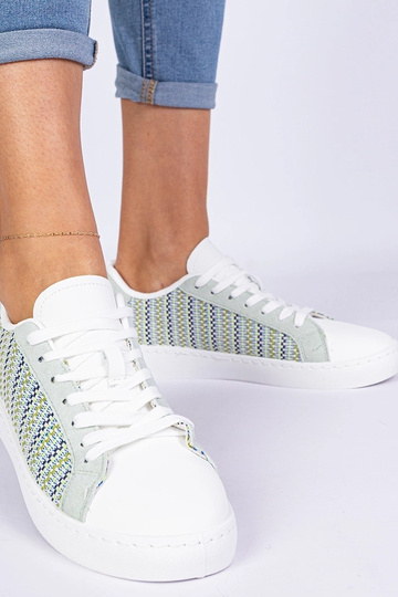 Sneakers verdi da donna in tessuto Bellisio