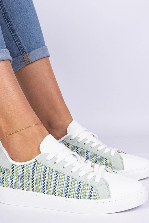 Sneakers verdi da donna in tessuto...