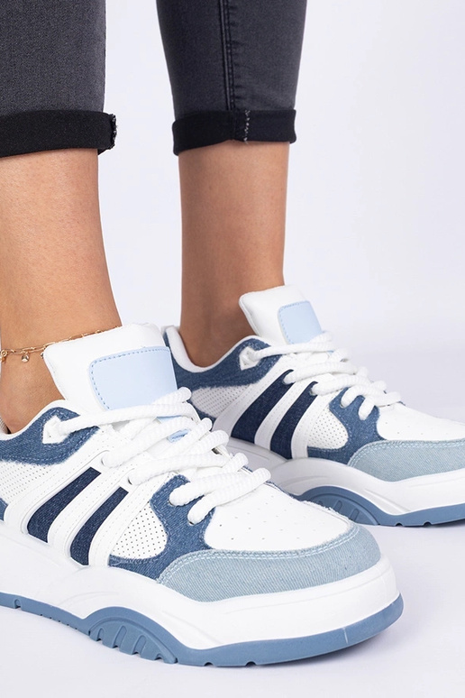 Sneakers blu da donna con lacci...