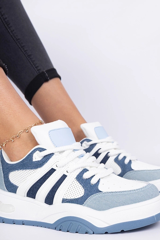 Sneakers blu da donna con lacci...