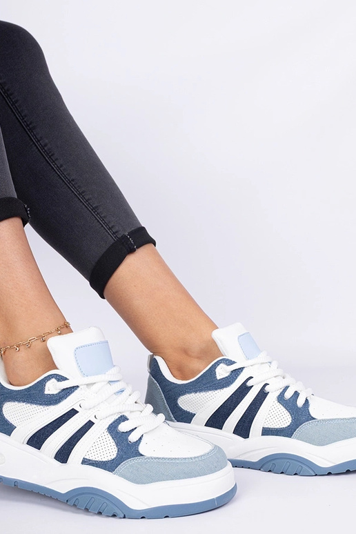 Sneakers blu da donna con lacci...