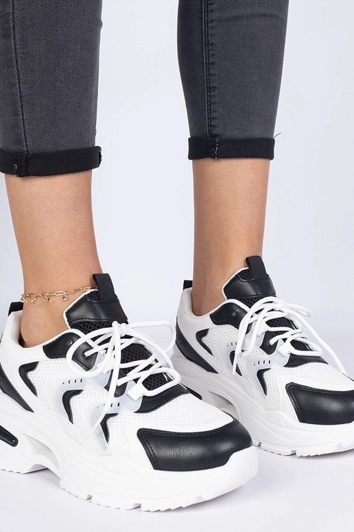 Sneakers sportive bianco-neri da...