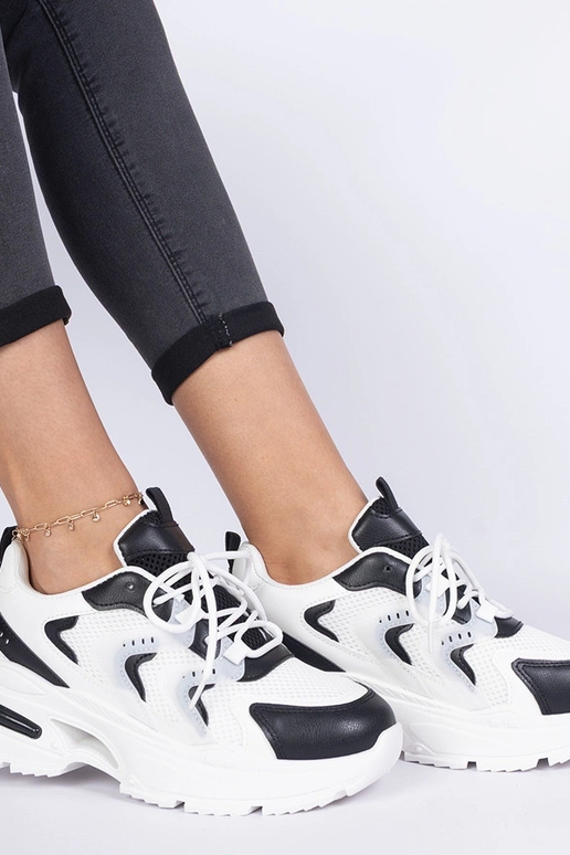 Sneakers sportive bianco-neri da...