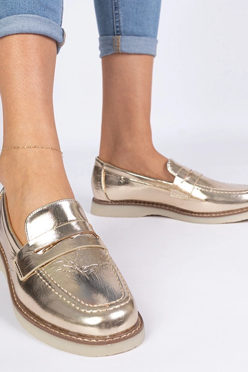 Mokasini classici dorati da donna Merisa