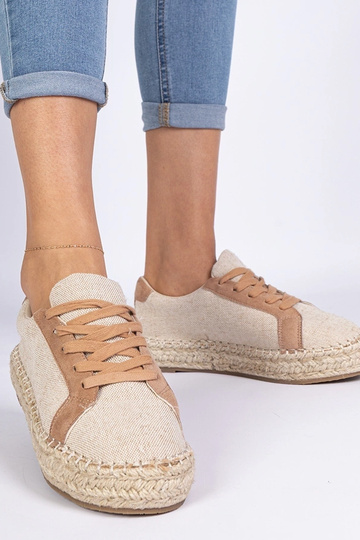 Espadrillas marroni da donna con lacci Malsi