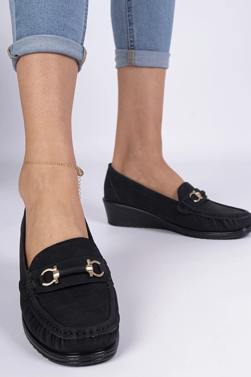 Mokasini neri da donna con tacco alto...