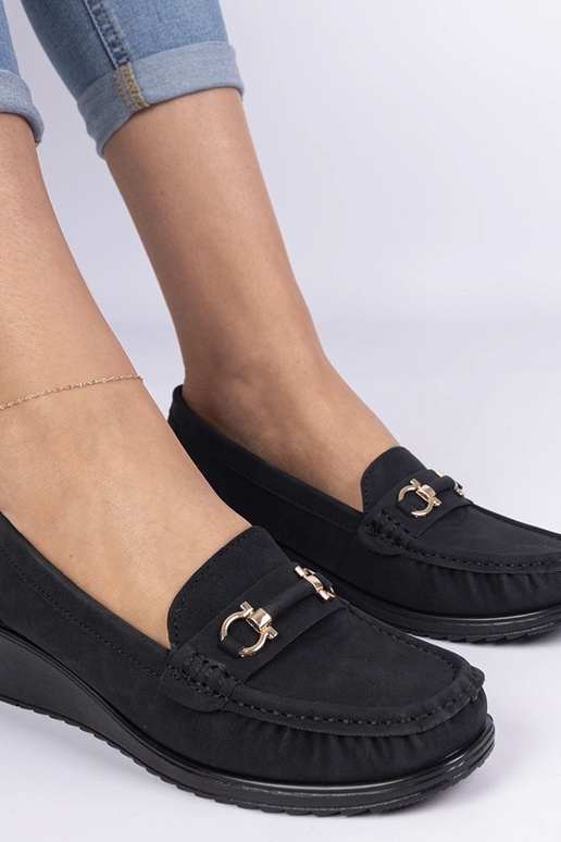 Mokasini neri da donna con tacco alto...