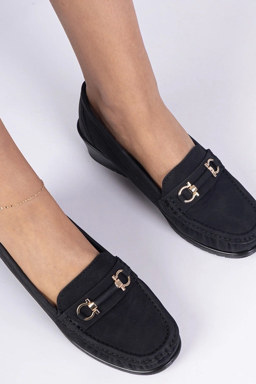 Mokasini neri da donna con tacco alto...