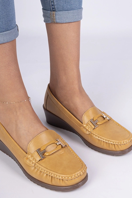 Mokasini gialli da donna con tacco...