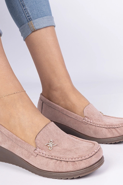 Mocassini rosa da donna con plateau...