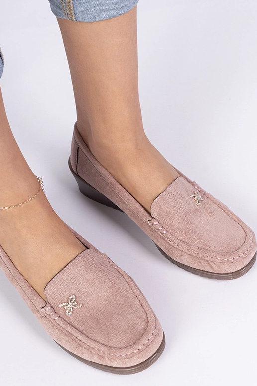 Mocassini rosa da donna con plateau...