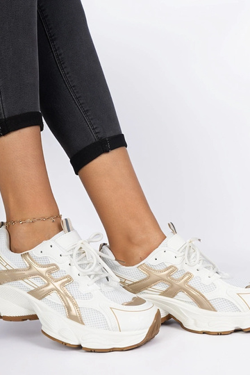 Sneakers beige da donna con suola massiccia Enos
