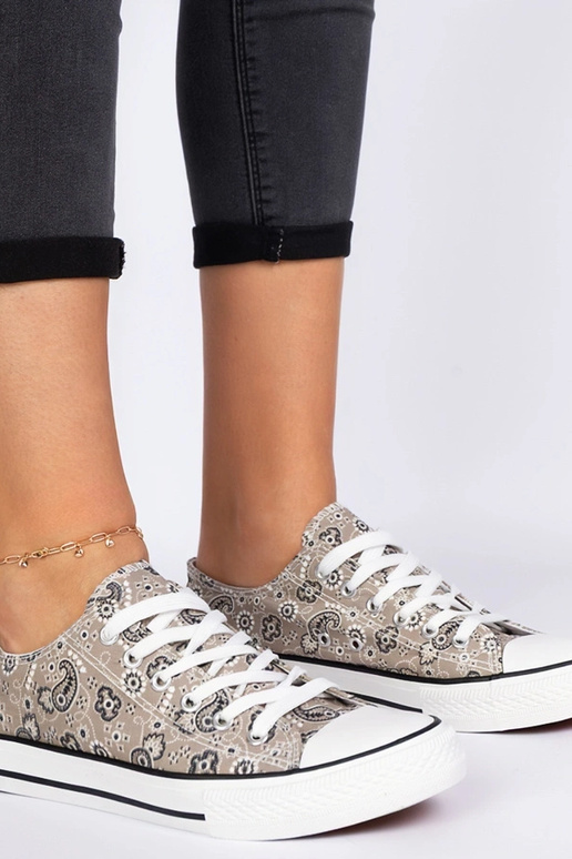 Scarpe da donna in tessuto marroni...