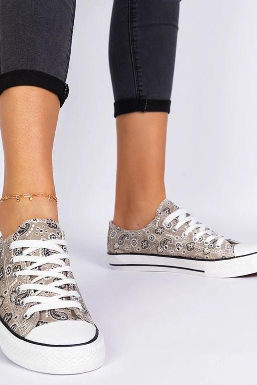 Scarpe da donna in tessuto marroni...