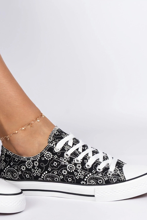 Scarpe da donna in tessuto nere stile...