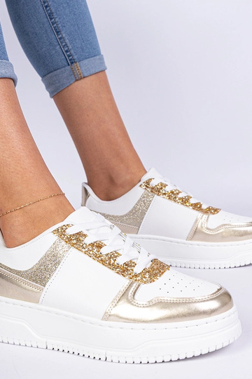 Sneakers dorate da donna con suola spessa Dolla 2