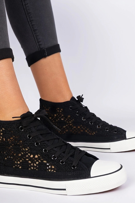 Sneakers nere da donna con design...