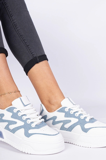 Sneakers blu da donna con... 2