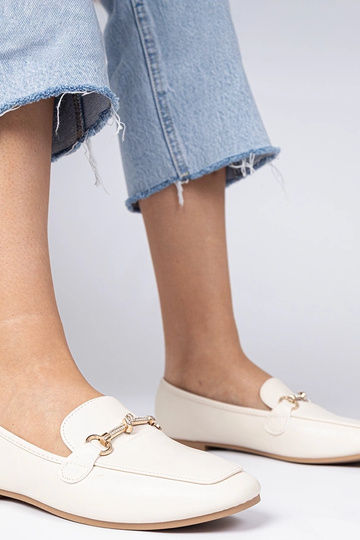 Mokasini beige con...