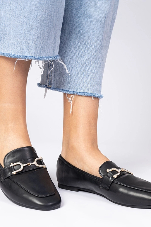 Mokasini eleganti neri con zirconia...