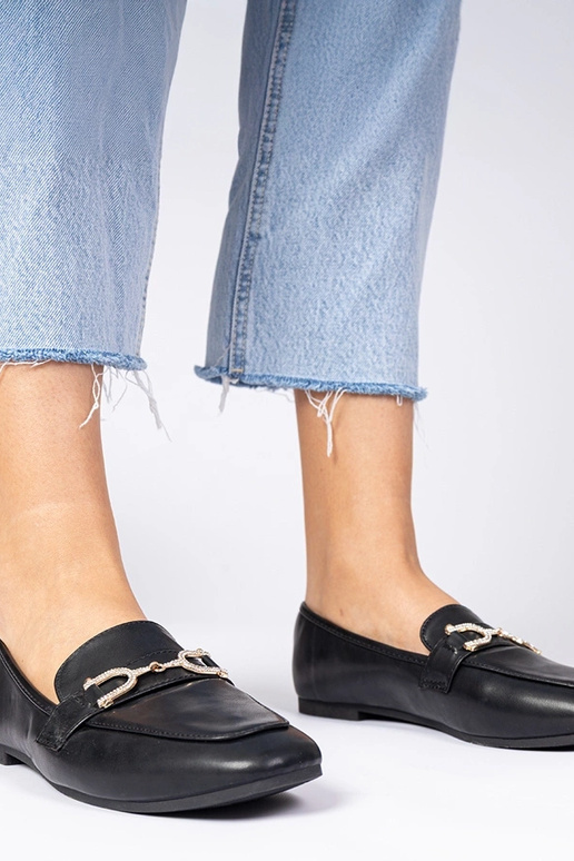 Mokasini eleganti neri con zirconia...