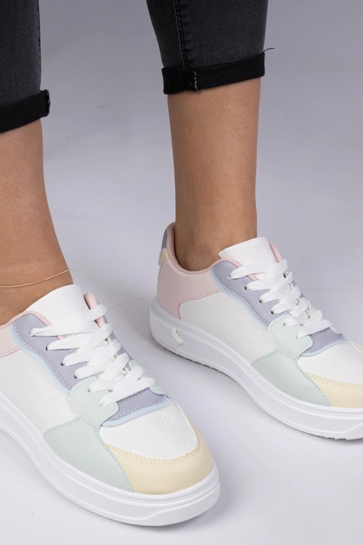 Scarpe sportive bianche-blu in...