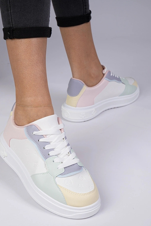 Scarpe sportive bianche-blu in...