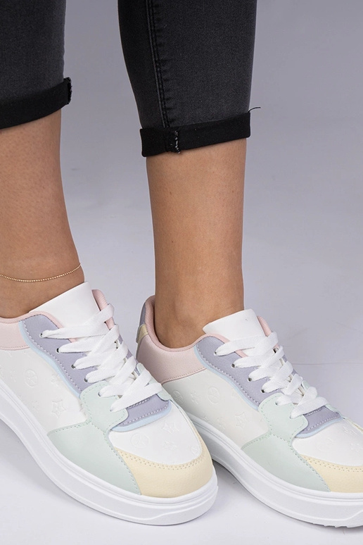 Scarpe sportive bianche-blu in...