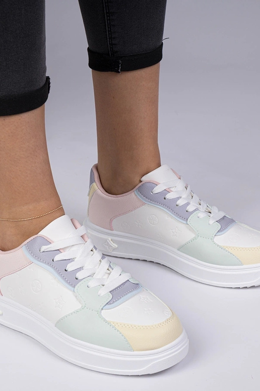 Scarpe sportive bianche-blu in...