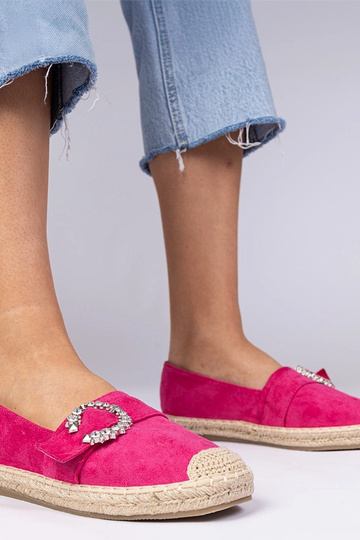 Espadrillas rosa decorate con zirconi Maruta