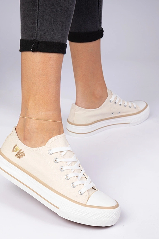Scarpe da ginnastica classiche beige...