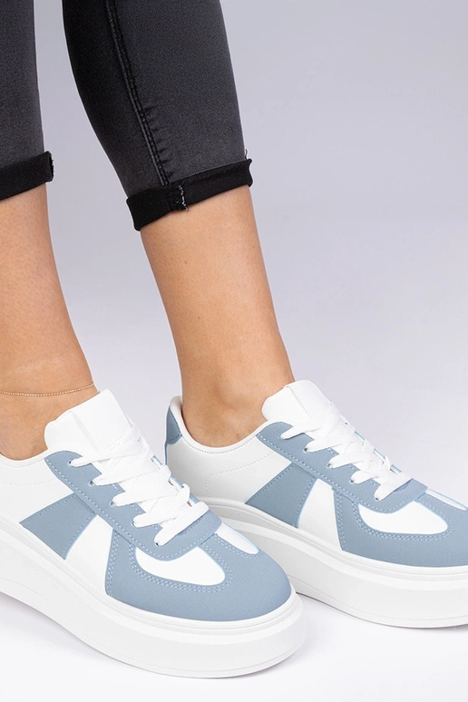 Sneakers blu con piattaforma Mishel