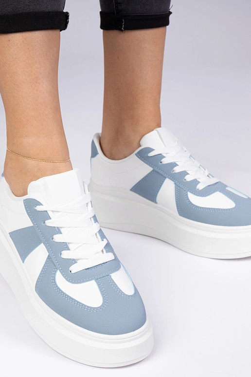 Sneakers blu con piattaforma Mishel