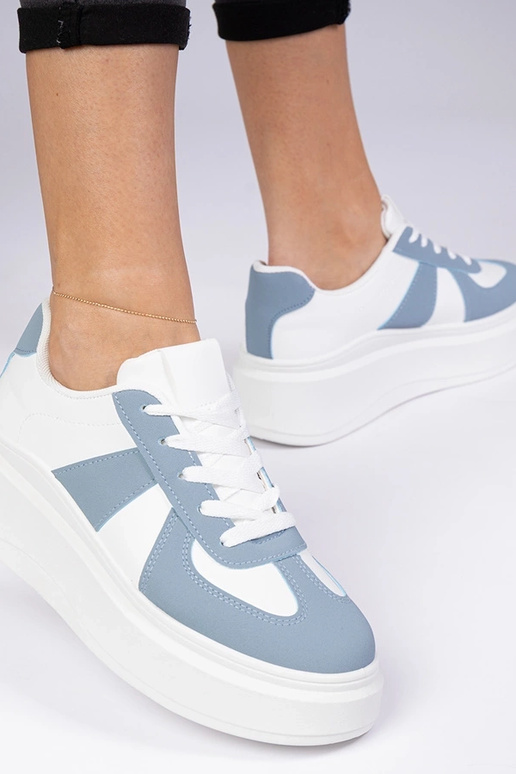 Sneakers blu con piattaforma Mishel