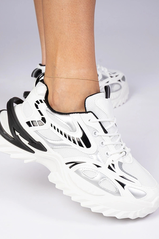 Sneakers sportive bianche con suola...