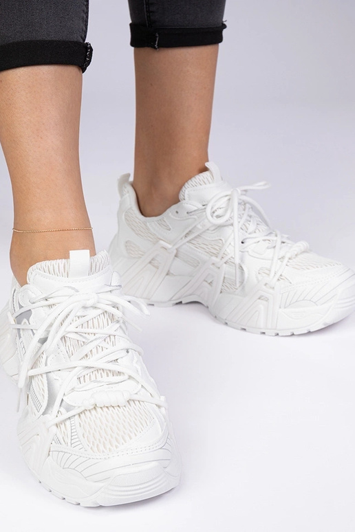 Sneakers stilose bianche con suola...