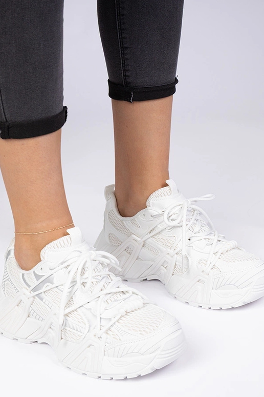 Sneakers stilose bianche con suola...