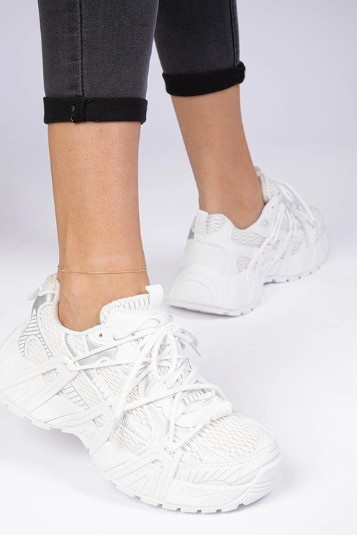 Sneakers stilose bianche con suola...