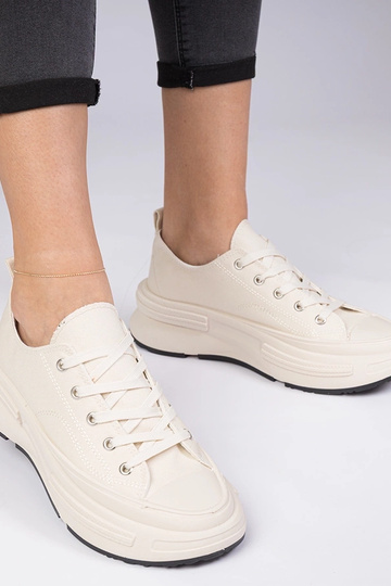 Scarpe da ginnastica beige da donna in tessuto Katerin 2